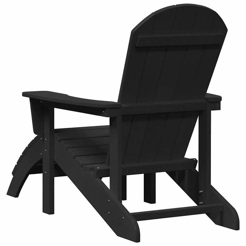 vidaXL Adirondack szék párnával Fekete 74 x 82 x 92cm HDPE