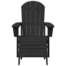vidaXL Adirondack szék párnával Fekete 74 x 82 x 92cm HDPE