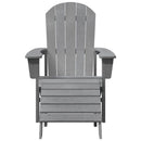 vidaXL Adirondack szék Világosszürke 82 x 74 x 92 cm HDPE