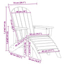 vidaXL Adirondack szék Világosszürke 82 x 74 x 92 cm HDPE