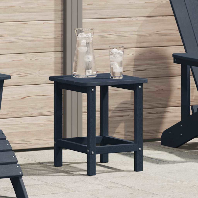 vidaXL Adirondack Oldalsó Asztal Tengerészkék 38 x 38 x 46 cm HDPE