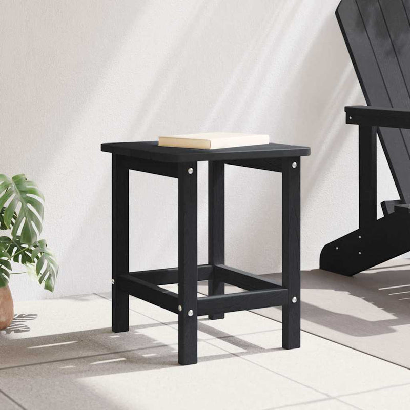 vidaXL Adirondack Oldalsó Asztal Fekete 38 x 38 x 46 cm HDPE