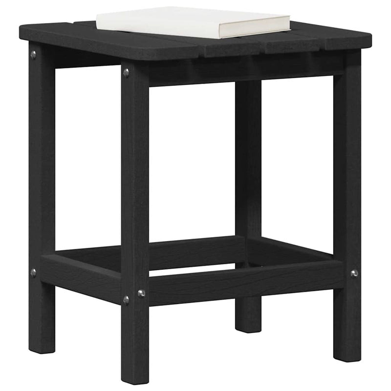 vidaXL Adirondack Oldalsó Asztal Fekete 38 x 38 x 46 cm HDPE