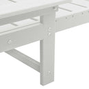 vidaXL Napozó Fehér 195,5 x 53 x 98,5 cm HDPE