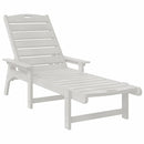 vidaXL Napozó Fehér 195,5 x 53 x 98,5 cm HDPE