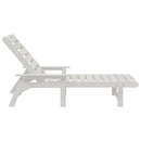 vidaXL Napozó Fehér 195,5 x 53 x 98,5 cm HDPE