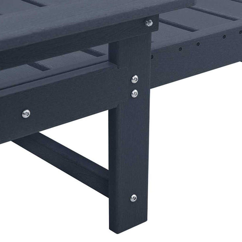 vidaXL Napozó párnával Tengerészkék 73.5 x 92 x 90 cm HDPE