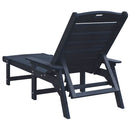vidaXL Napozó Sötétkék 195,5 x 53 x 98,5 cm HDPE