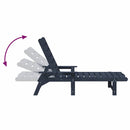 vidaXL Napozó párnával Tengerészkék 73.5 x 92 x 90 cm HDPE