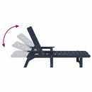vidaXL Napozó Sötétkék 195,5 x 53 x 98,5 cm HDPE