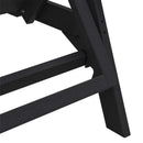vidaXL Napozó Fekete 195,5 x 53 x 98,5 cm HDPE