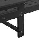 vidaXL Napozó Fekete 195,5 x 53 x 98,5 cm HDPE