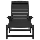 vidaXL Napozó Fekete 73.5 x 92 x 90 cm HDPE