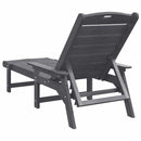 vidaXL Napozó Világosszürke 195,5 x 53 x 98,5 cm HDPE