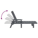 vidaXL Napozó Világosszürke 73.5 x 92 x 90 cm HDPE