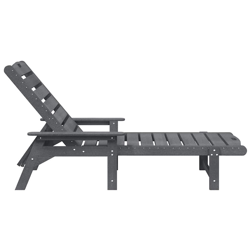 vidaXL Napozó Világosszürke 73.5 x 92 x 90 cm HDPE