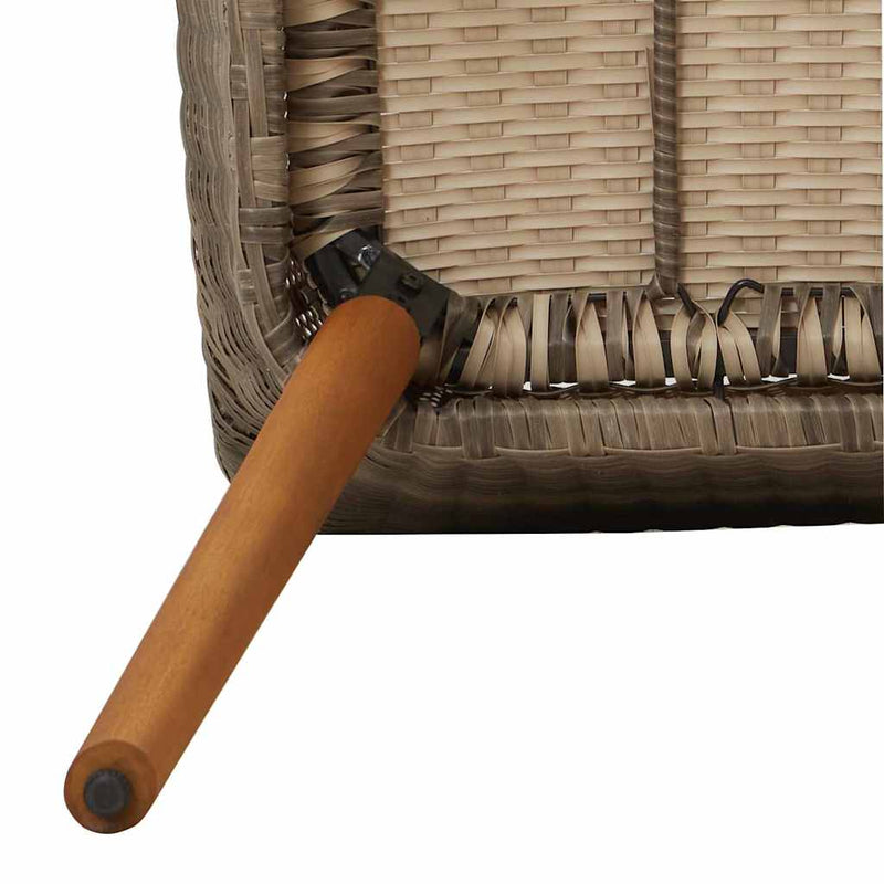 vidaXL Kerti Szék párnával 2 pcs Fekete 55 x 62,5 x 82cm polirattan
