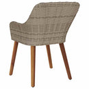 vidaXL Kerti Szék párnával 2 pcs Fekete 62.5 x 55 x 82 cm polirattan