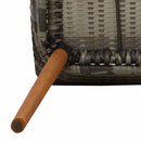 vidaXL Kerti Szék párnával 2 pcs Szürke 55 x 62,5 x 82cm polirattan