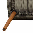 vidaXL Kerti Szék párnával 2 pcs Szürke 62.5 x 55 x 82 cm polirattan