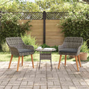 vidaXL Kerti Szék párnával 2 pcs Szürke 62.5 x 55 x 82 cm polirattan