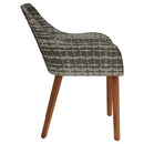 vidaXL Kerti Szék párnával 2 pcs Szürke 62.5 x 55 x 82 cm polirattan