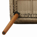 vidaXL Kerti Szék párnával 2 pcs Bézs 62.5 x 55 x 82 cm polirattan
