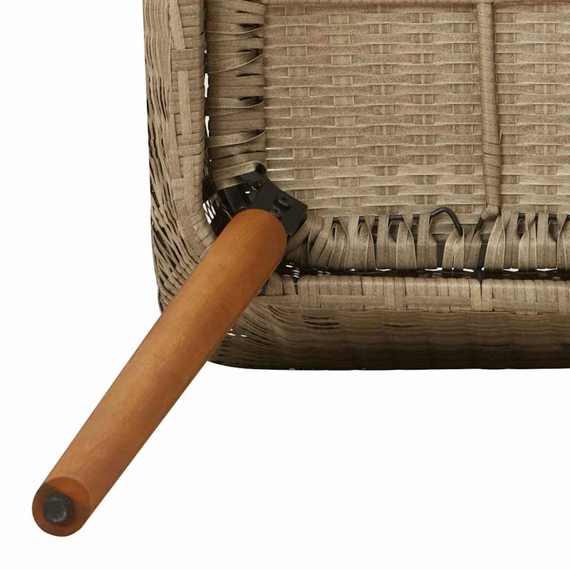 vidaXL Kerti Szék párnával 2 pcs Bézs 55 x 62,5 x 82cm polirattan