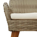 vidaXL Kerti Szék párnával 2 pcs Bézs 62.5 x 55 x 82 cm polirattan