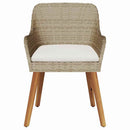 vidaXL Kerti Szék párnával 2 pcs Bézs 62.5 x 55 x 82 cm polirattan