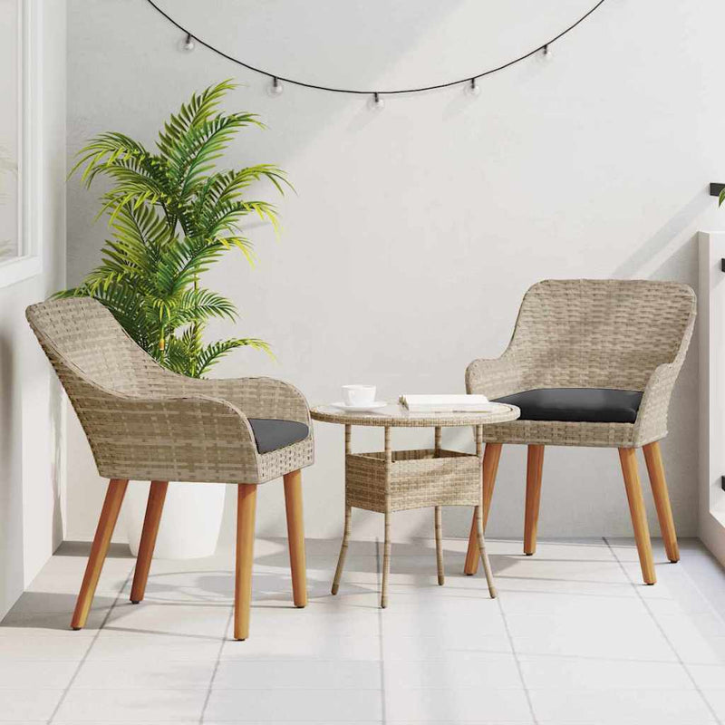 vidaXL Kerti Szék 2 pcs Világosszürke 55 x 62,5 x 82cm polirattan