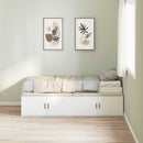 vidaXL Ágykeret fiókkal tárolóval Fehér 100 x 200 cm Faanyag