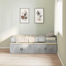 vidaXL Ágykeret fiókkal tárolóval Beton Szürke 100 x 200 cm Faanyag