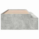 vidaXL Ágykeret fiókkal tárolóval Beton Szürke 100 x 200 cm Faanyag