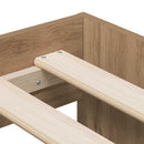 vidaXL Ágykeret fiókkal ajtóval Artisan tölgy 100 x 200 cm Szerelt Fa