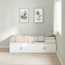 vidaXL Ágykeret fiókkal tárolóval ajtóval Fehér 90 x 190 cm Szerelt Fa
