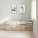 vidaXL Ágykeret fiókkal tárolóval Sonoma tölgy 90 x 190 cm Szerelt Fa