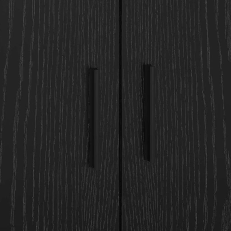 vidaXL Ágykeret tárolóval tárolóval Musta tammi 75 x 190 cm Faanyag