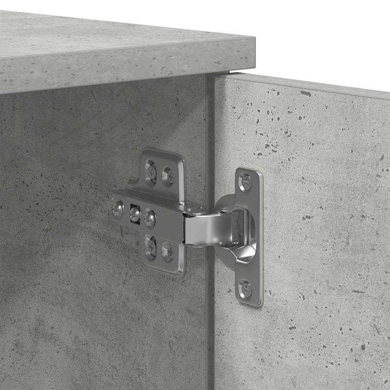 vidaXL Ágykeret tárolóval tárolóval Beton szürke 75 x 190 cm Faanyag