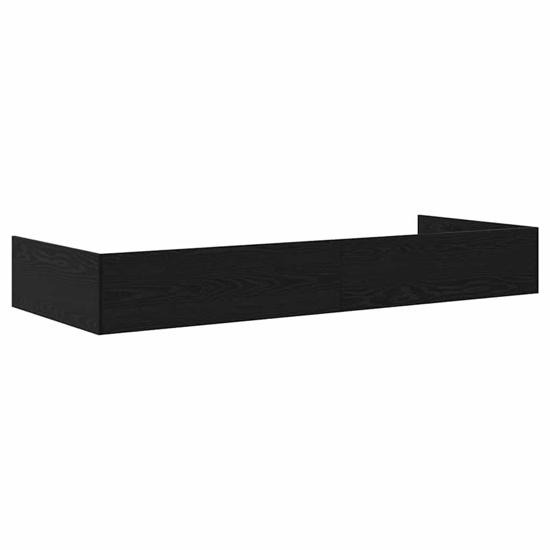 vidaXL Ágykeret tárolóval fiókkal Fekete tölgy 100 x 200 cm Faanyag
