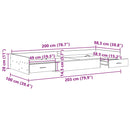 vidaXL Ágykeret fejtámlával fiókkal Beton Szürke 100 x 200 cm Faanyag