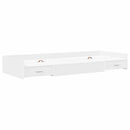 vidaXL Ágykeret fejtámlával fiókkal Fehér 90 x 200 cm Faanyag