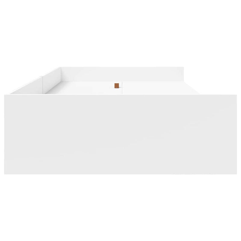 vidaXL Ágykeret fejtámlával fiókkal Fehér 90 x 200 cm Faanyag