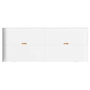 vidaXL Ágykeret fejtámlával fiókkal Fehér 90 x 200 cm Faanyag