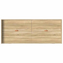 vidaXL Ágykeret fejtámlával fiókkal Sonoma tölgy 90 x 200 cm Faanyag