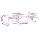 vidaXL Ágykeret fejtámlával fiókkal Szürke Sonoma 90 x 200 cm Faanyag