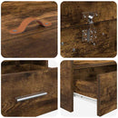 vidaXL Ágykeret fejtámlával fiókkal Füstölt tölgy 80 x 200 cm Faanyag