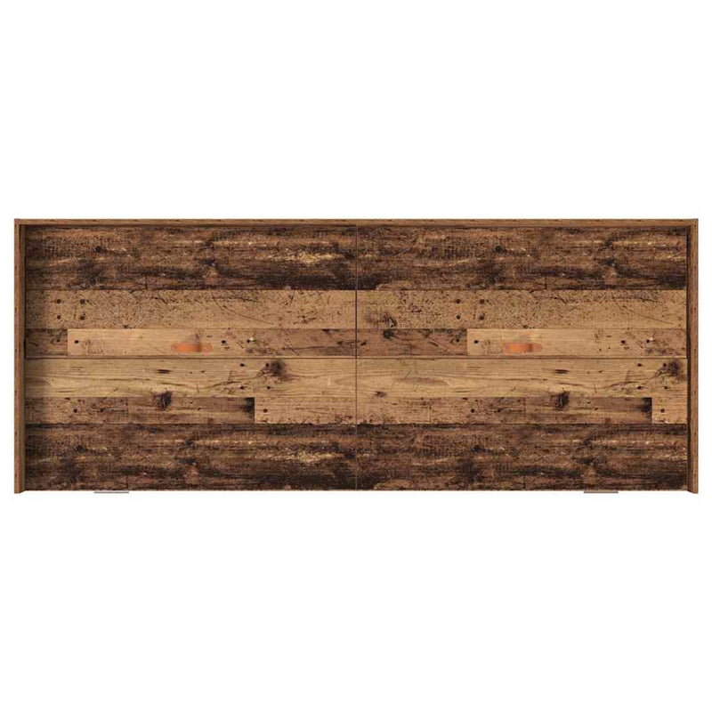 vidaXL Ágykeret fejtámlával fiókkal Öreg fa 80 x 200 cm Faanyag