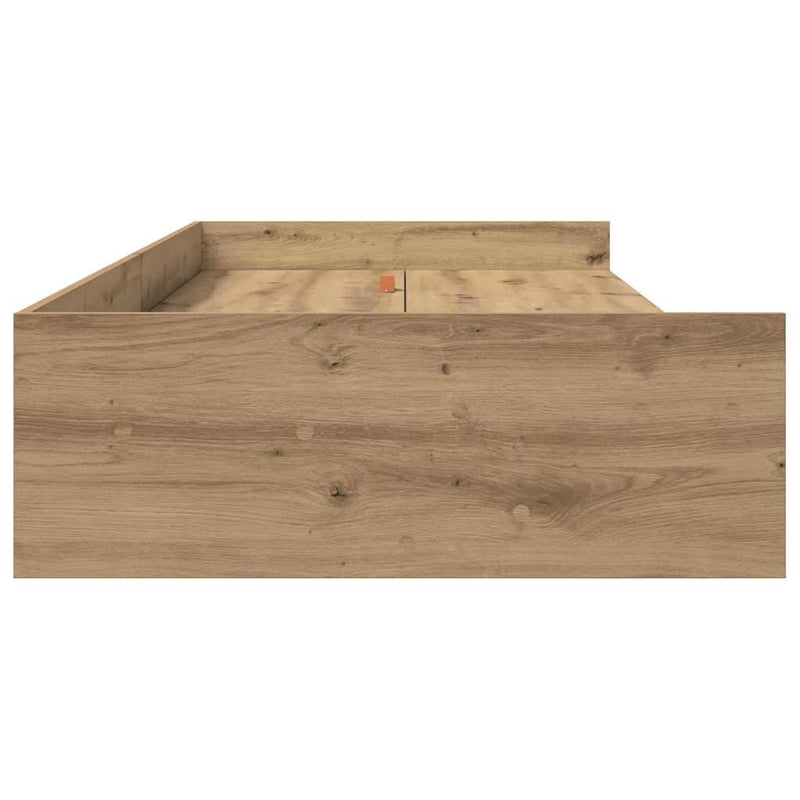 vidaXL Ágykeret tárolóval fiókkal Artisan tölgy 80 x 200 cm Faanyag