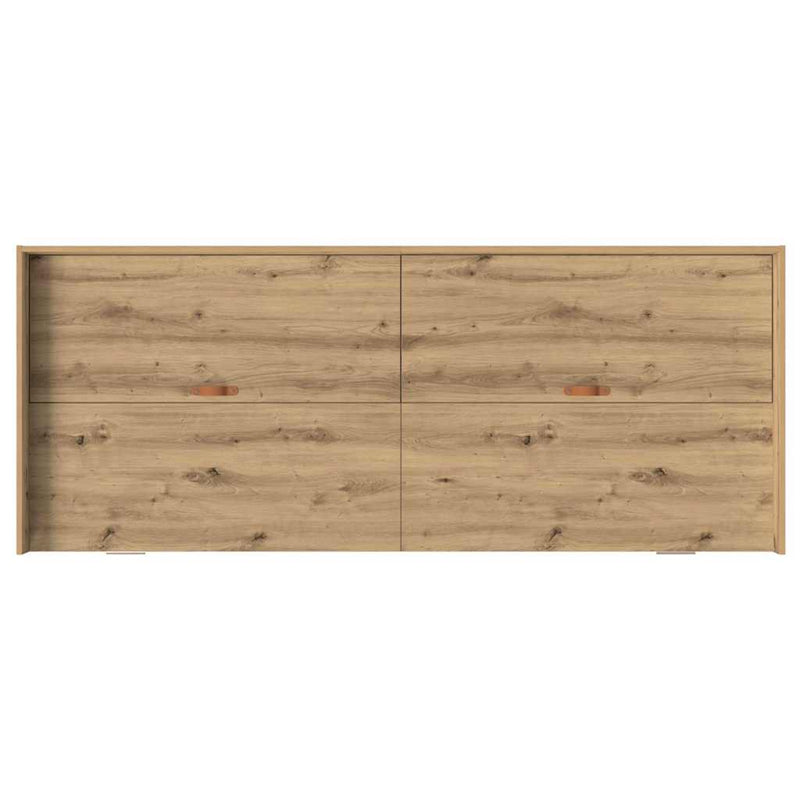 vidaXL Ágykeret tárolóval fiókkal Artisan tölgy 80 x 200 cm Faanyag
